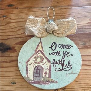 Rustic Holiday Ornament - Green and Brown